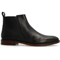 Manfield Zwarte leren Chelsea boots | Maat 43