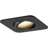 QAZQA Set van 6 Afgeronde inbouwspot zwart GU10 50mm draai- en kantelbaar IP44 - Alberto