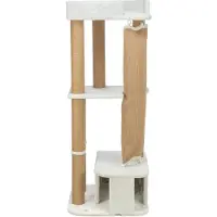 Trixie krabpaal active wit - 58x38x150 cm