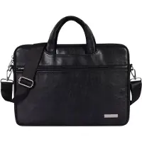 Canvas Artisan Luxe Laptophoes 13.3 Inch DG - Laptoptas met Schouderriem - Voor Dames & Heren - Laptop Sleeve met Handvat - Zwart