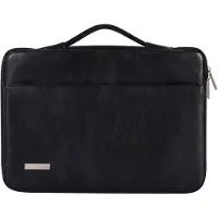 Canvas Artisan Laptophoes 13.3 Inch KL – PU Leer - Laptop Sleeve met Handvat - Laptoptas - Zwart