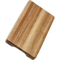 Kadax Snijplank van hout, keukenplank, 4 cm dikke vleesplank van natuurlijk hout, massief eikenhakplank, serveerplank voor snacks, kaas, vruchten (30 x 50 cm)