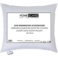 Homescapes Hoofdkussen 60x70 cm – Zacht – 60% Eendendons & 40% Eendenveren – Oeko‑Tex & RDS Gecertificeerd – Voor Zij- & Rugslapers
