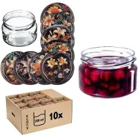 Kadax Denia Weckpotten 250ml 10st 82mm + Deksel "Bloemen"