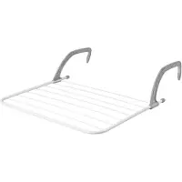 Kadax Balkonwasdroger, wasrek voor balkon, balkonleuning, radiator, badkamer, hangende wasdroger, kleine hangdroger, inklapbaar