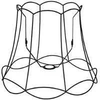 QAZQA Metalen lampenkap zwart 45/36 - Granny Frame