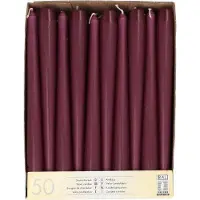 Starpak 50 Kandelaarkaarsen Ø 2,2 cm · 25 cm violet