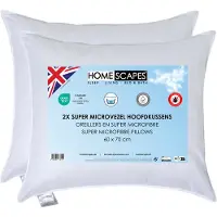 Homescapes Hoofdkussens 60x70 cm – Set van 2 – Supermicrovezel – Hypoallergeen – Voor Zijslaper & Nekklachten