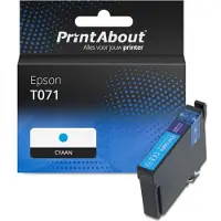 PrintAbout Inktcartridge T071 (C13T071240) Cyaan geschikt voor Epson