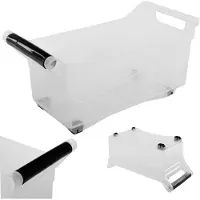 Hobby Hall Opbergdoos, opbergdoos met wielen, kunststof containers met handgrepen, plastic containers, transparante opbergkist (10 liter)