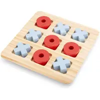 Woet Houten Boter, Kaas & Eieren Spel - Klassiek Tic-Tac-Toe Bordspel voor Kinderen - Educatief Speelgoed - Vanaf 3 Jaar