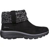 SKECHERS Boots 'Enkellaarsjes Plat' zwart