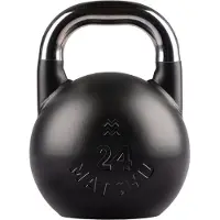 Matchu Sports Competition Kettlebell 24 kg Staal - Zwart - 28cm - Ø 21cm - Staal