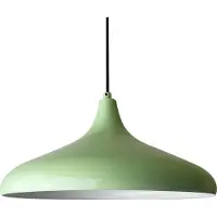 Bamyum Champion Muntgroen Hanglampen Metalen 1xE27 Fitting Ø 35 cm Pendellamp Voor Binnen Binnenkleur is Wit