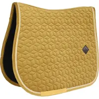 Kentucky Horsewear Horsewear - Zadeldek - Zadeldoek - Velvet - Jumping - Mosterd - Cob