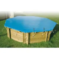 Ubbink Bâche d'hiver et de sécurité pour piscine bois - - Rectangulaire 200x350 - Epaisseur 550gr - Conforme NF P 90-308