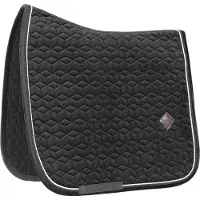 Kentucky Horsewear Horsewear - Zadeldek - Zwart Fluweel - Cob - Zadeldek paard