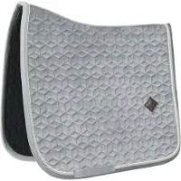 Kentucky Horsewear Horsewear - Zadeldek Basic Velvet - Grijs
