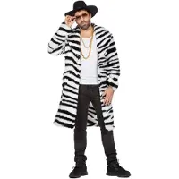 Coppens Bontjas zebra lang - 100% Polyester - Carnavalsjassen | Maat M |