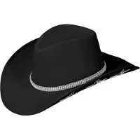 Coppens Cowboyhoed zwart glitter sterren
