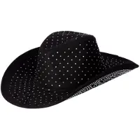 Coppens Cowboyhoed zwart met strass steentjes |