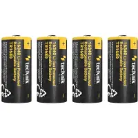 Technik Oplaadbare Lithium Batterij - Li-ion - 16340 / RCR123 / TR1680 - 800mAh - 3.7V - 4 stuks
