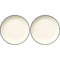 Serax Dé Tableware By Ann Demeulemeester Dinerbord Ø28 Set Van 2 White/Black 1