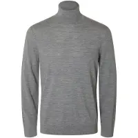 SELECTED MEN Trui 'SLHTRAY' grijs gemêleerd