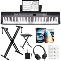 Finesse Digitale Piano - 88 Gewogen Toetsen - Statief & Kruk - Keyboard Piano - Elektrische Piano - Volwassene & Kind
