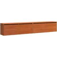 vidaXL Wandkast met plank Wandgemonteerd Wasbruin Massief grenenhout