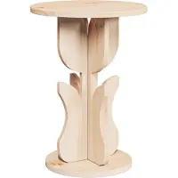 vidaXL Salontafel, naturel, 39,5 x 39,5 x 53,5 cm, massief grenenhout