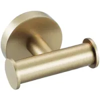 FortiFura Calvi Handdoekhaak - rond - dubbel - PVD - geborsteld messing (goud) Double_Towelhook_BM