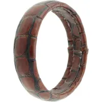 Behave – Armband – Donkerbruin – Crocoprint – Brede Look – Statement Stijl