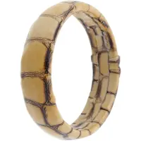 Behave – Armband – Beige – Crocoprint – Brede Look – Statement Stijl