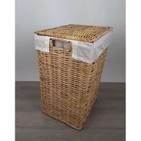 Migo Styling MigoStyling - Wasmand - Met Binnenzak - Rechthoek - Riet - Rotan - Naturel - 48x38xH66