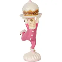 Clayre & Eef Decoratie Beeld Elf 12x8x21 cm Roze Kunststof