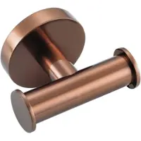 FortiFura Calvi Handdoekhaak - rond - dubbel - PVD - geborsteld koper Double_Towelhook_BC