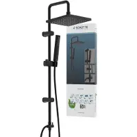 Schutte TOKYO Douchesysteem - Regendouche - 99 cm Stang - Mat Zwart