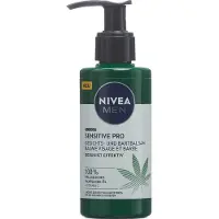 Nivea Men Sensitive Pro Gezichts- en baardbalsem 150 ml, Baardbalsem, 150 ml, Hydraterend, Verzachtend, Anti-roodheid, Hydraterend, Voedend, Verpakking met pomp, Geschikt voor elk huidtype