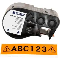 Brady M4C-1000-595-OR-BK tape vinyl zwart op oranje | 25,4 mm x 7,62 m (origineel)
