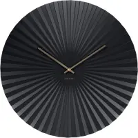 Karlsson Wandklok Sensu | staal zwart 50x50x3.5 cm wandklokken | NADUVI