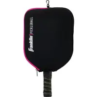 Franklin enkele pickleball racket beschermhoes - zwart / roze