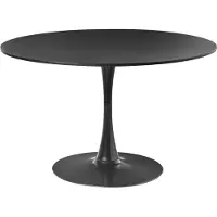 Beliani BOCA - Ronde eettafel - Zwart - 120 cm - MDF