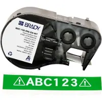 Brady M4C-750-595-GN-WT tape vinyl wit op groen | 19,05 mm x 7,62 m (origineel)