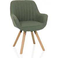 Hjh LIVING Bezoekersstoel / eetkamerstoel SCANDI SOFT stof mint