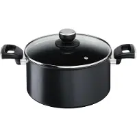 Tefal G2554602 Kookpan rond, Pan + steelpan, Zwart