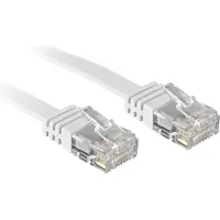 Lindy 47503 Cat6 Flachband-Patchkabel, weiß, 3.00m Ohne Schirmung