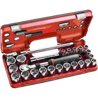 Facom complete koffer 1/2" - 25-delig met uitschuifbare ratel met stofdichte kop sxl.161 - SXL.DBOX2