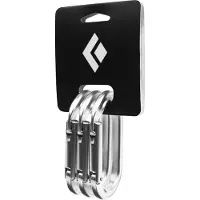 Black Diamond - Oval Keylock Carabiner 3-Pack - Niet-beveiligde karabiner zwart