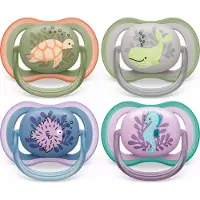 Philips Fopspeen 6-18M Ultra Air Dieren Mix (2 stuks) Paars/roze